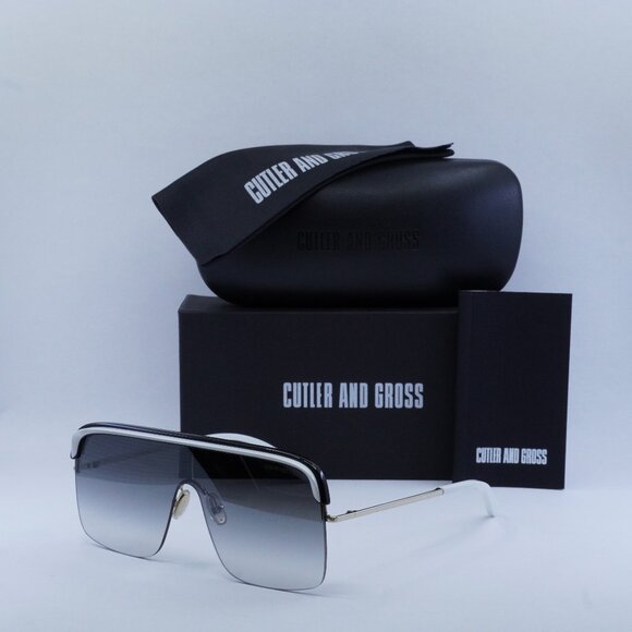 Final Price! Cutler and Gross CG1328S 002 Black White/Grey Sunglasses - Picture 1 of 7